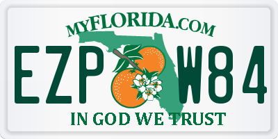 FL license plate EZPW84