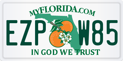 FL license plate EZPW85