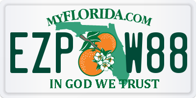 FL license plate EZPW88