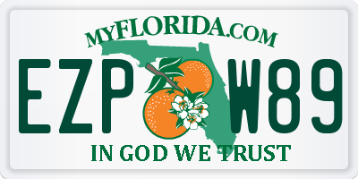 FL license plate EZPW89