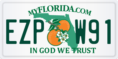 FL license plate EZPW91