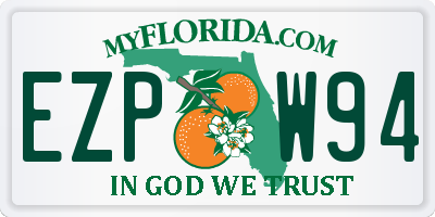 FL license plate EZPW94