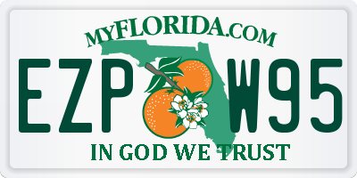 FL license plate EZPW95