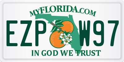 FL license plate EZPW97