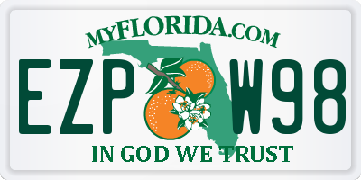 FL license plate EZPW98