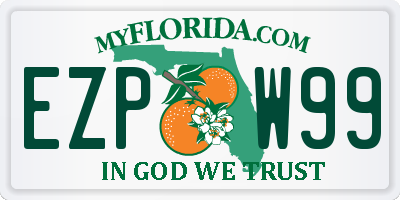 FL license plate EZPW99