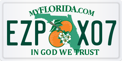 FL license plate EZPX07