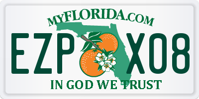 FL license plate EZPX08