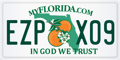 FL license plate EZPX09