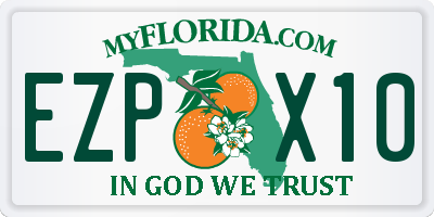 FL license plate EZPX10