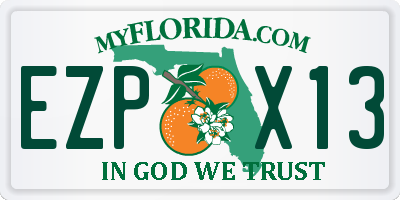 FL license plate EZPX13