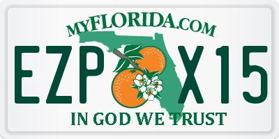 FL license plate EZPX15