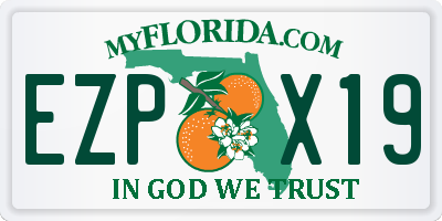 FL license plate EZPX19