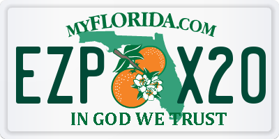 FL license plate EZPX20