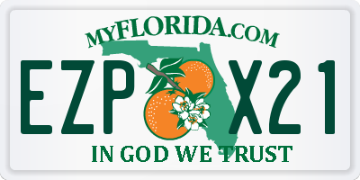 FL license plate EZPX21