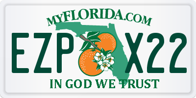 FL license plate EZPX22