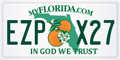 FL license plate EZPX27