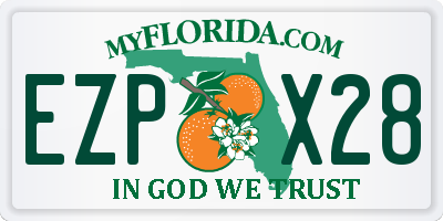 FL license plate EZPX28