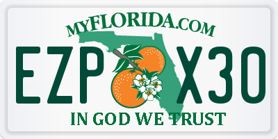 FL license plate EZPX30