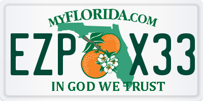 FL license plate EZPX33