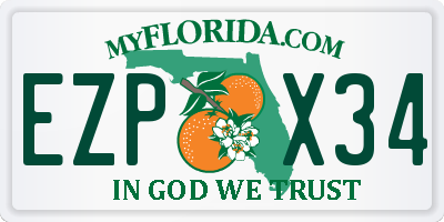 FL license plate EZPX34