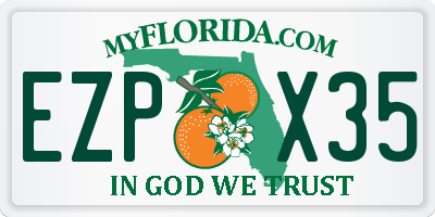 FL license plate EZPX35