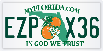 FL license plate EZPX36