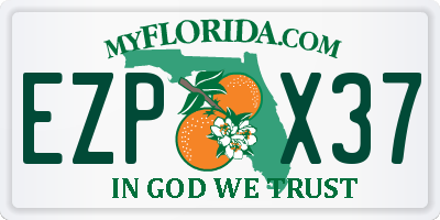 FL license plate EZPX37