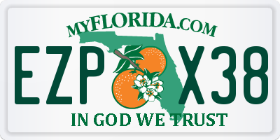 FL license plate EZPX38