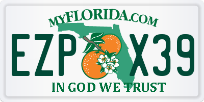 FL license plate EZPX39