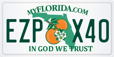 FL license plate EZPX40