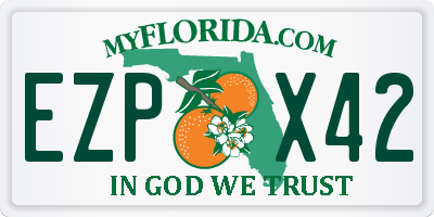 FL license plate EZPX42