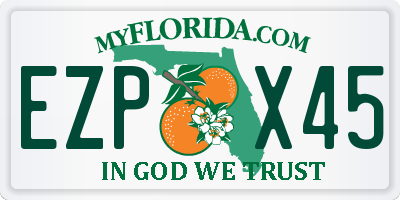 FL license plate EZPX45