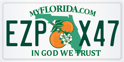 FL license plate EZPX47