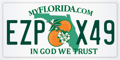 FL license plate EZPX49