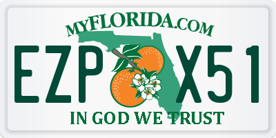 FL license plate EZPX51