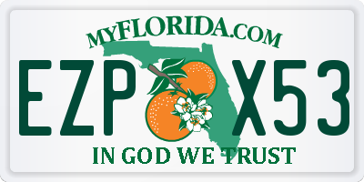 FL license plate EZPX53