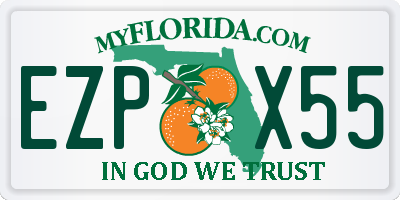 FL license plate EZPX55