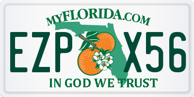 FL license plate EZPX56