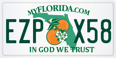 FL license plate EZPX58