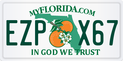 FL license plate EZPX67