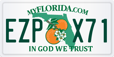 FL license plate EZPX71