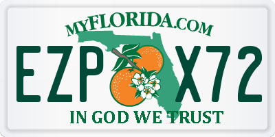 FL license plate EZPX72