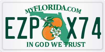 FL license plate EZPX74