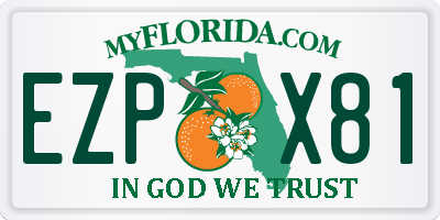 FL license plate EZPX81