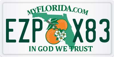 FL license plate EZPX83