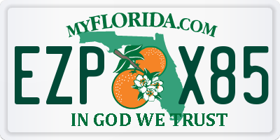 FL license plate EZPX85