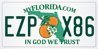 FL license plate EZPX86