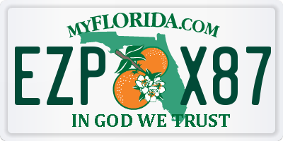 FL license plate EZPX87