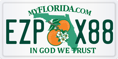 FL license plate EZPX88